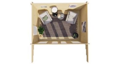 Blokhut - Tuinhuis James | 44 mm | vuren Red Class Wood geïmpregneerd