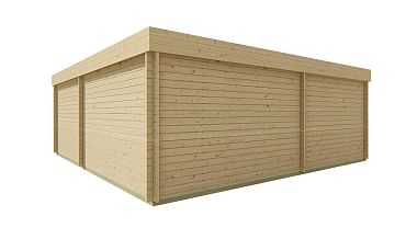 Blokhut - Tuinhuis Jutka | 44 mm | vuren grijs geïmpregneerd