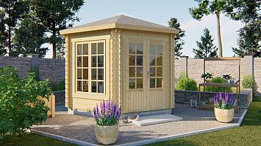 Blokhut - Tuinhuis Nora | 34 mm | vuren Red Class Wood geïmpregneerd