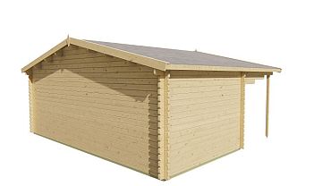 Blokhut - Tuinhuis Pinkus | 44 mm | vuren grijs geïmpregneerd