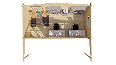 Blokhut - Tuinhuis Pinkus | 44 mm | vuren Red Class Wood geïmpregneerd