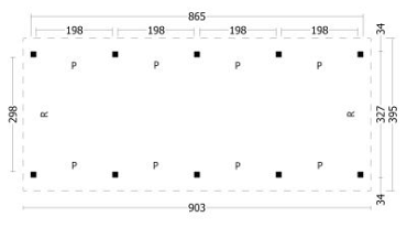 Hamar L Type 9 Douglas Gedroogd Potdekselplank blank