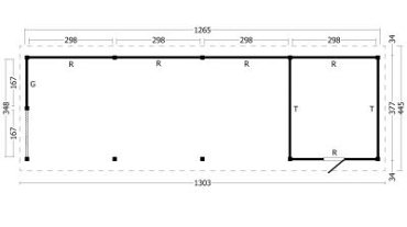 Hamar XL Type 10 Douglas Gedroogd Potdekselplank blank