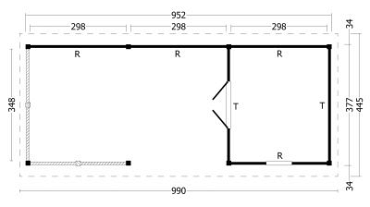 Hamar XL Type 7 Douglas Gedroogd Potdekselplank blank