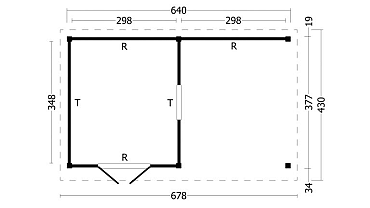 Oslo XL Type 4 Douglas Gedroogd Potdekselplank blank