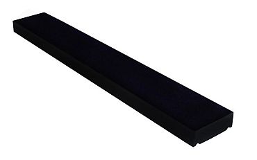 Muurafdekband vlak 15x100x5cm, zwart gecoat