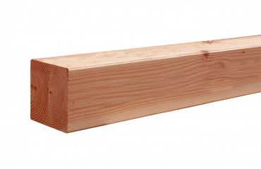 Douglas gesch paal duplo verlijmd 14 x 14 x 400 cm, onbehandeld.