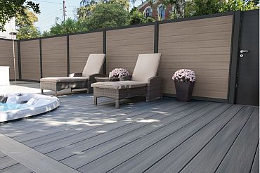 WPC Premium fence board Light Grey 21x160mm (wb 150mm) L-178cm FSC®100%