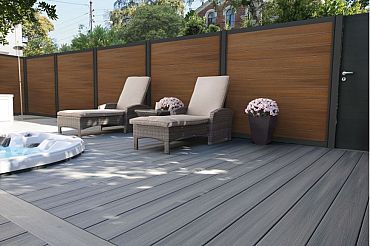 WPC Premium fence board Teak  21x160mm (wb 150mm) L-178cm FSC®100%