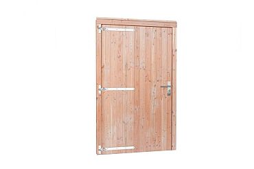 Douglas enkele deur extra breed en hoog, linksdraaiend, 119 x 209 cm, incl. kozijn, onbehandeld.