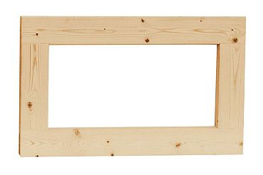 Vuren vast raam met helder glas