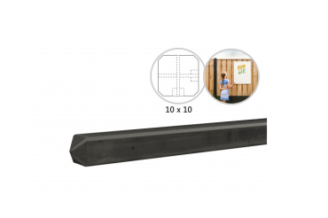 Betonpaal hoekpaal mdk t.b.v. betonplaten met rotsmotief 10 x 10 x 275cm ongecoat