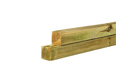 # Grenen gesch paal 6,8 x 6,8 x 180 cm, groen geïmpregneerd.