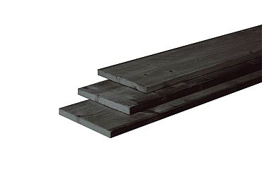 Douglas fijnbez plank - Zwart gedompeld
