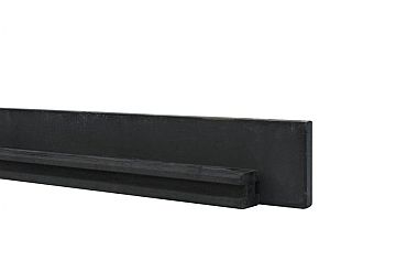 Betonpaal glad met vellingkant, v.z.v. sleuf, 10 x 10 x 270 cm, antraciet, ongecoat, eindpaal.