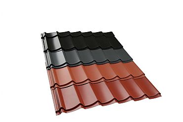 Dakpanprofielplaat 0.50mm - wb: 1.10m - Plastisol Leermotief Zwart 015