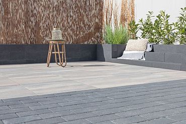 Traptrede linea 60x30x15 cm antraciet ZVK  ( Verpakt op WW pallet)