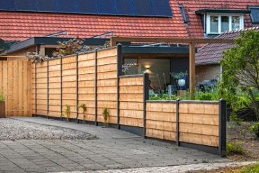 TC Betonpaal glad mdk 10  x 10 x 190 cm, ANTRACIET gecoat TUSSENPAAL