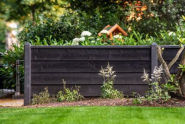 TC Betonpaal glad mdk 10 x 10 x 190 cm, ANTRACIET gecoat EINDPAAL