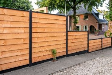 TC Betonpaal glad mdk 10 x 10 x 220 cm, ANTRACIET gecoat TUSSENPAAL