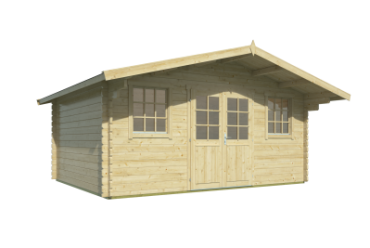 Blokhut - Tuinhuis Pavel | 44 mm | vuren grijs geïmpregneerd