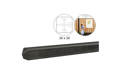 Betonpaal T-paal mdk t.b.v. betonplaten met rotsmotief 10 x 10 x 275cm ongecoat