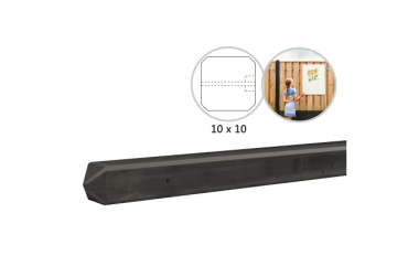 Betonpaal eindpaal mdk t.b.v. betonplaten met rotsmotief 10 x 10 x 275cm ongecoat