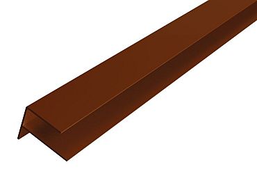 Alu WEO Essential Gardenwall F-profiel Ipé 35x45mm L-300 cm RAL8028
