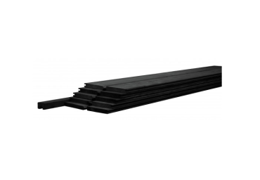 Betowood scherm douglas + afdekkap 187 x 224 cm, zwart geïmpregneerd.