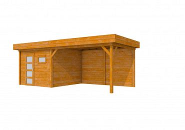 Douglas Topvision Premium Raaf, 298 x 298 en luifel 400 cm, transparant gespoten.