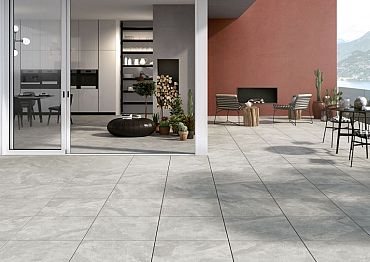 Keramiek Tracks 60,4x60,4x2 Silver