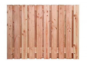 Douglas gesch plankenscherm 21-pl | 1,6x14 cm, 180 x 130 cm t.b.v. betonsysteem, onbehandeld.