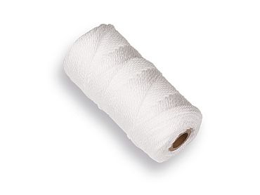 * Metselkoord nylon wit rol 200m