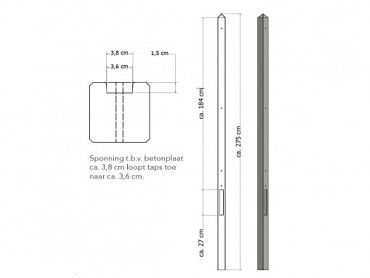 Betonpaal lichtgewicht MDK