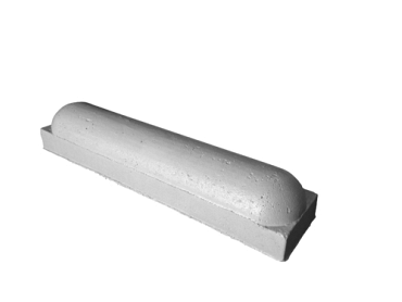 Parkeerstootband 20x17x95 cm - 1 x rond Grijs