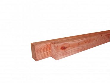 Douglas fijnbez regel 4,5 x 7,5 x 400 cm, onbehandeld.