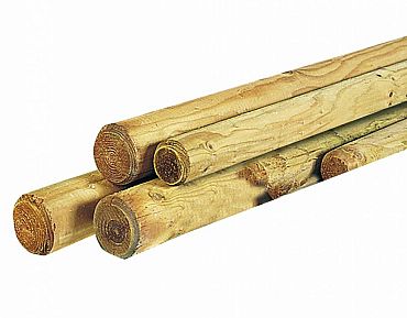 # TC Ronde paal, Ø6 x 250 cm, gepunt