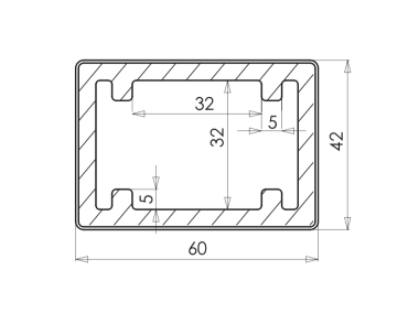 Brise soleil 42x60mm L-390cm Cedar FSC®100%