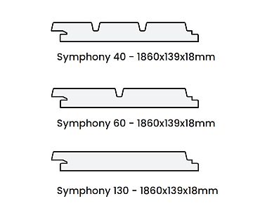 Thermo Bamboe Symphony 40 18x139mm  dark cladding - L186 cm - geolied