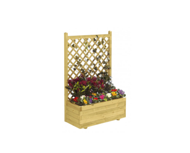 Bloembak met rechttrellis