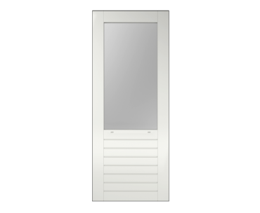 Merbau deur B18+  bw 87,5cm    39x140mm  vzv van ventilatie sleuven en voorgeboorde isolatten