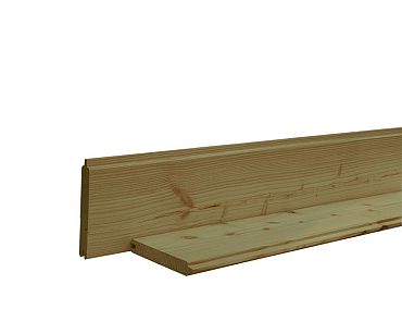 Douglas geschaafd blokhutprofiel 2,8 x 19,5 x 300 cm, groen ge#mpregneerd.