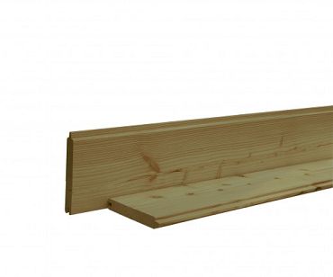 Douglas geschaafd blokhutprofiel 2,8 x 19,5 x 300 cm, groen ge#mpregneerd.