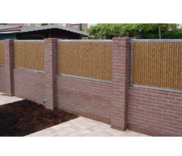 Kokowall half tuinscherm verticaal 90 x 180cm (bxh)  ï32mm verzinkt stalen u-frame 40-35-1,25mm