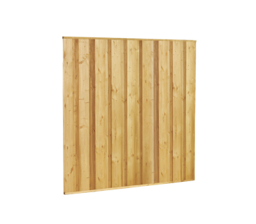 Beto-dichtplankscherm van fijnbez vuren planken, 180 x 180 cm.