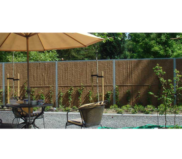 Kokowall half tuinscherm verticaal 90 x 180cm (bxh)  ï32mm verzinkt stalen u-frame 40-35-1,25mm