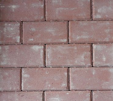 Betonstraatsteen 8 cm rood machinaal pakket komo