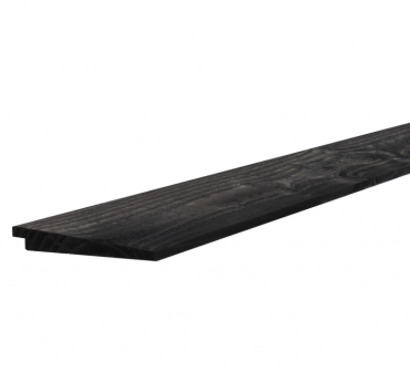 Douglas Zweeds rabat, 1,0-2,1 x 16,5 x 400 cm, zwart gedompeld