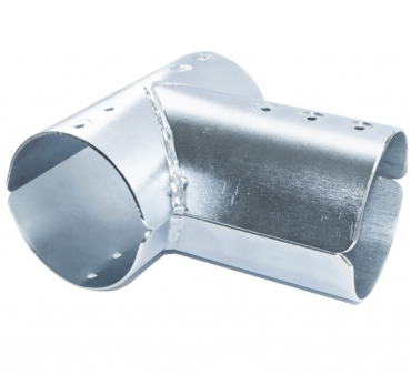 * Verbindingsset - 3-weg / T-Stuk - tbv palissade diam. 10cm gegalvaniseerd