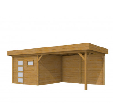 Douglas Topvision Premium Raaf, 298 x 298 en luifel 400 cm, groen geïmpregneerd.